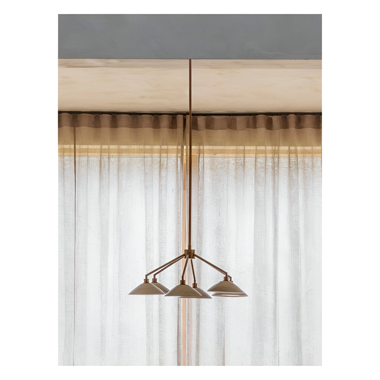 Lucia 6 Light Chandelier - Antique Brass