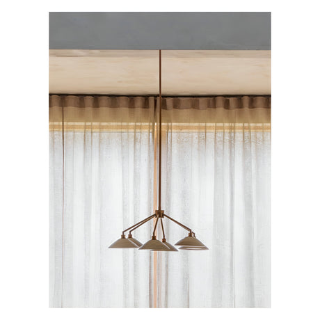 Lucia 6 Light Chandelier - Antique Brass