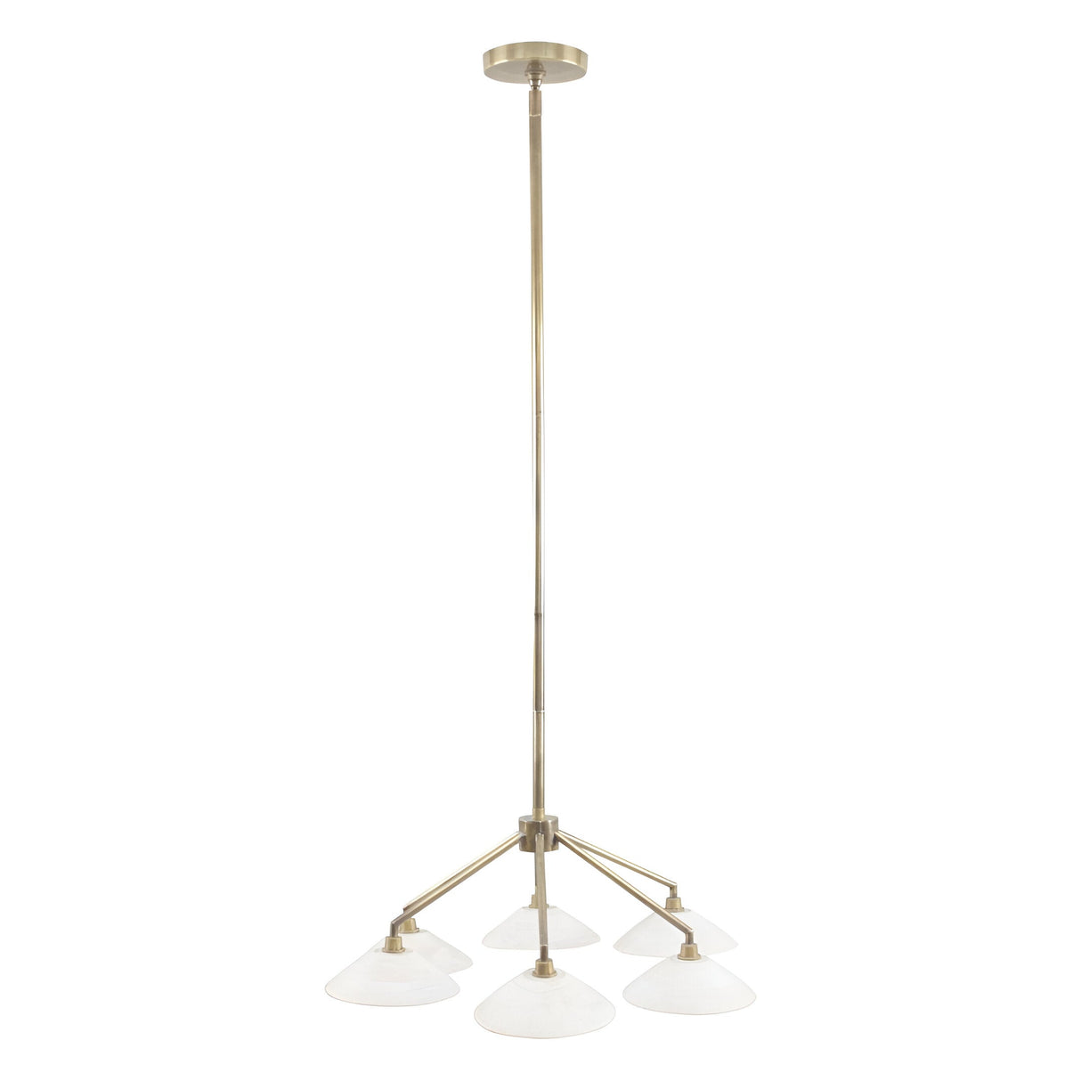 Lucia 6 Light Chandelier - Antique Brass