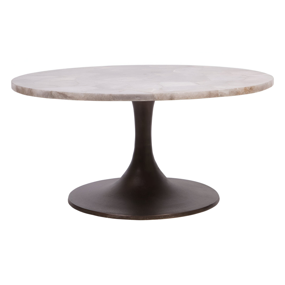 Bosworth Round Smokey Quartz Coffee Table -Grey