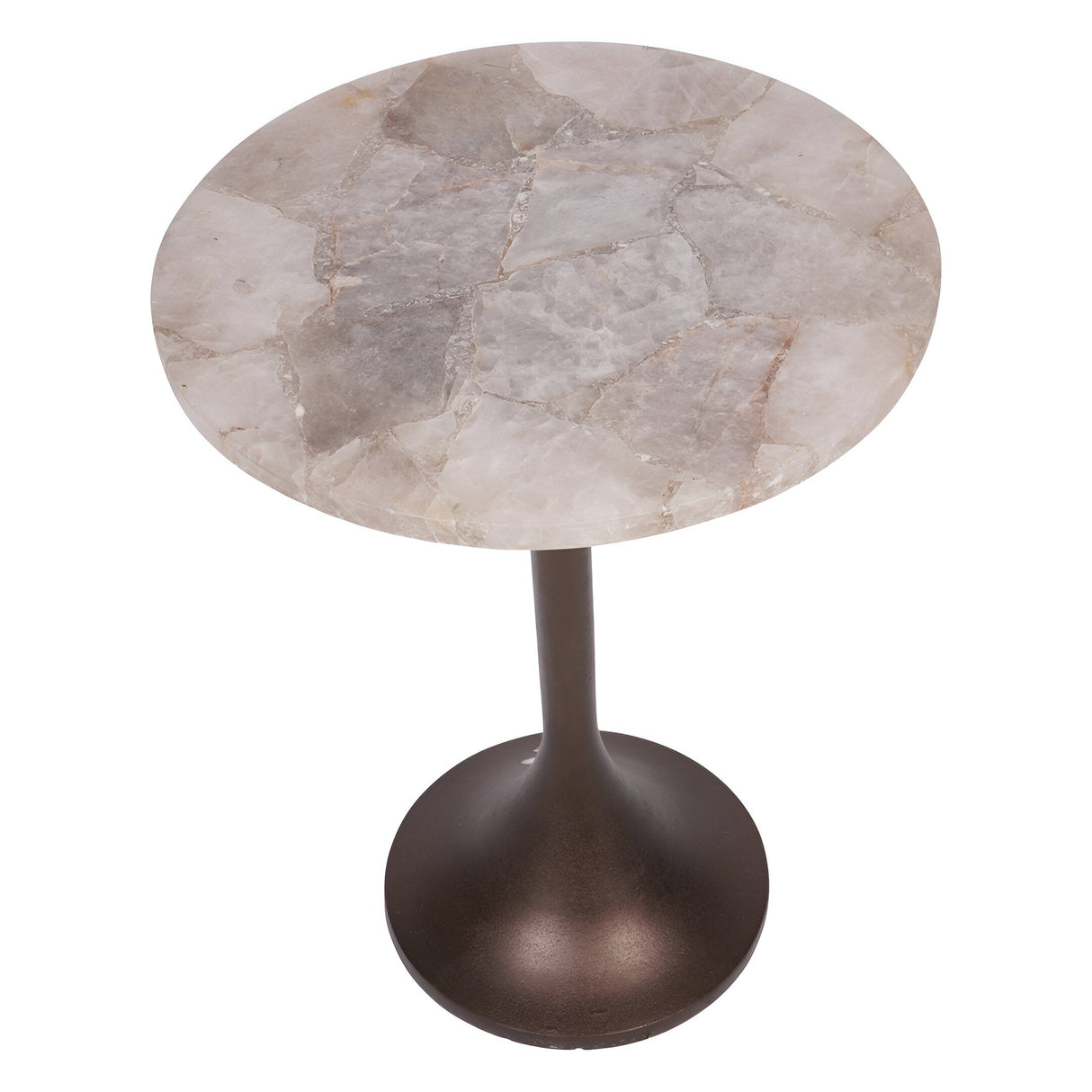 Bosworth Smokey Quartz Side Table 42cm - Grey
