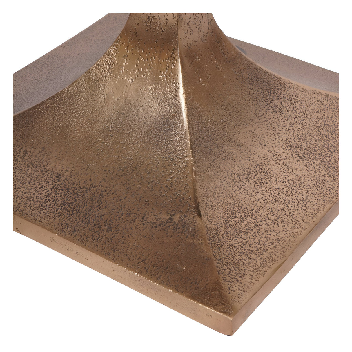 Morchino Marble Side Table 55cm - White & Bronze