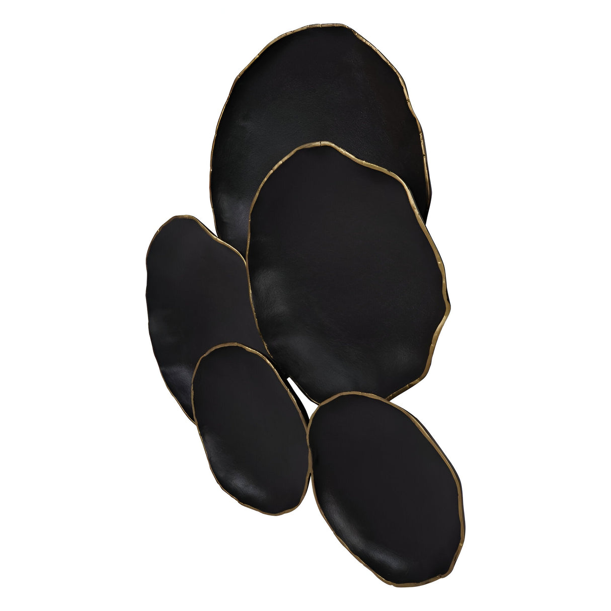 Arlow 5 Disc Black Metal Wall Art - 82x88cm