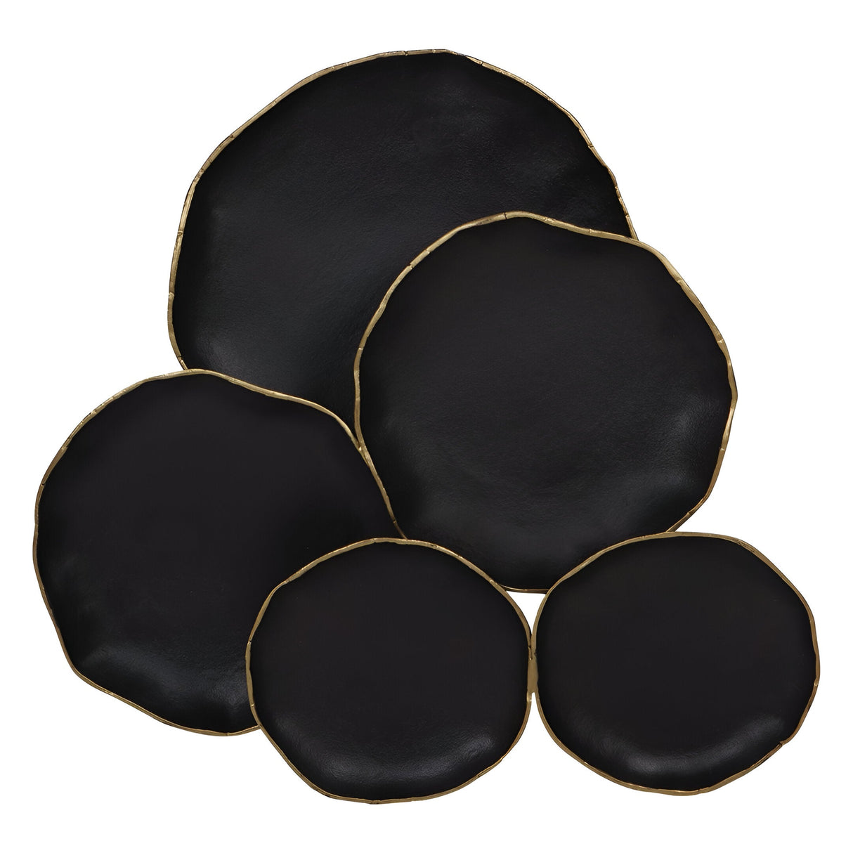 Arlow 5 Disc Black Metal Wall Art - 82x88cm