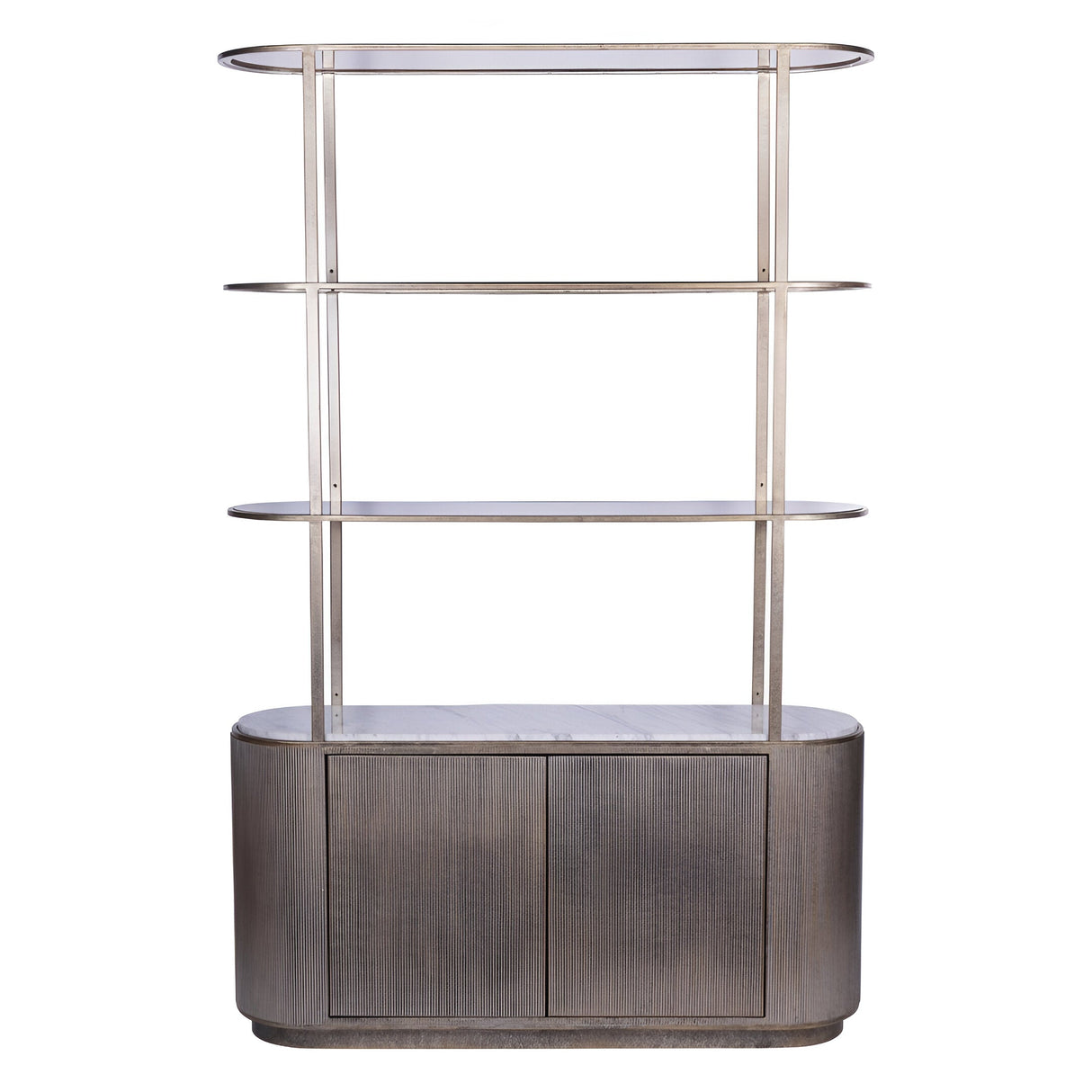 Belvedere Shelving Unit With Storage - Aged Gold