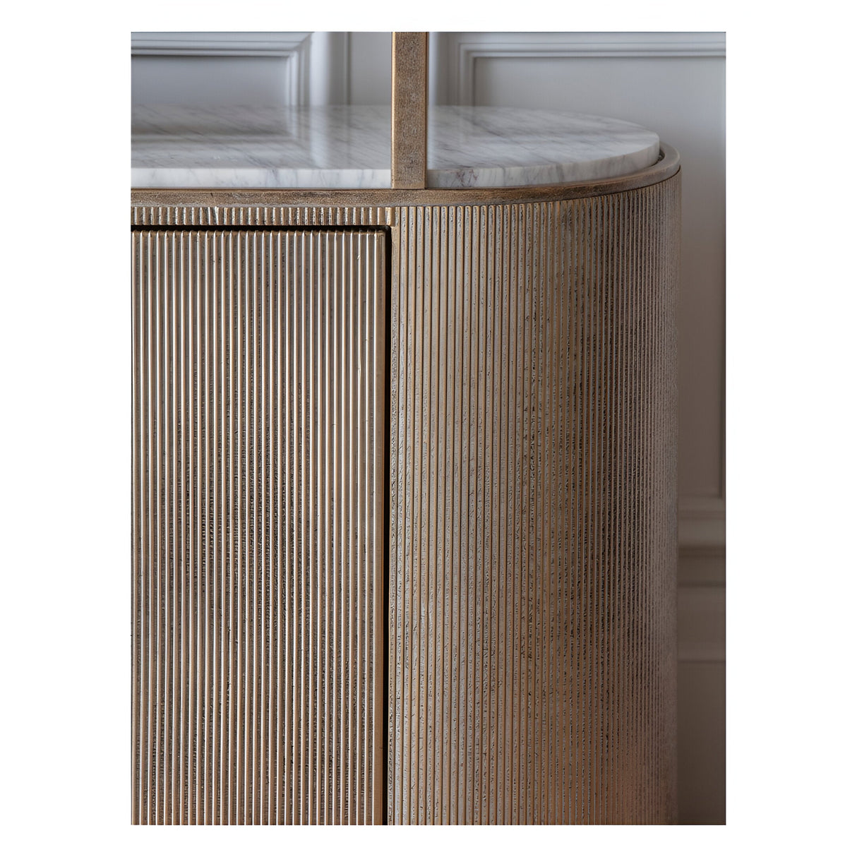 Belvedere Shelving Unit With Storage - Aged Gold