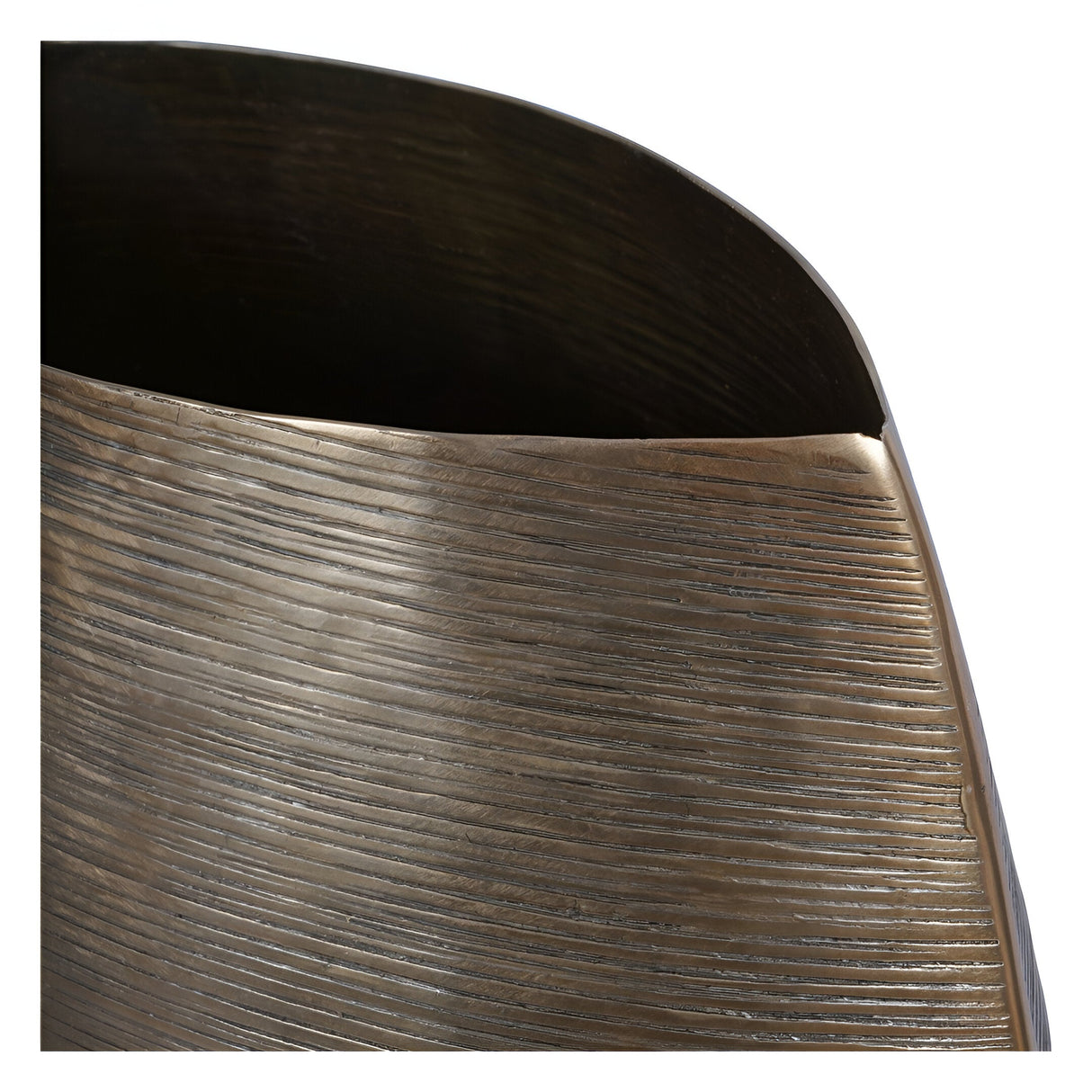 Southwold Textured Oval Vase 80cm - Antique Brass