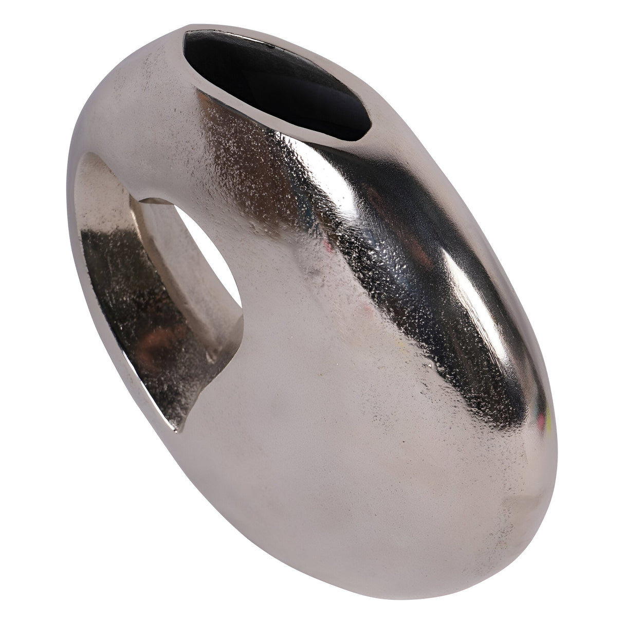 Esme Heart Cast Aluminium Sculptural Vase - Silver