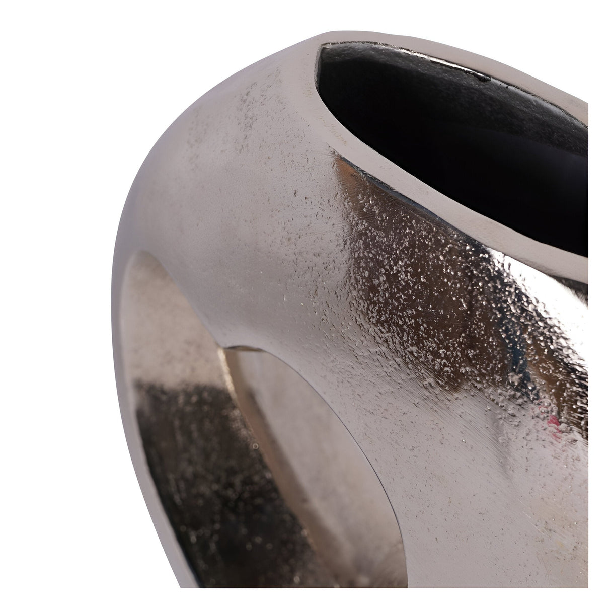 Esme Heart Cast Aluminium Sculptural Vase - Silver