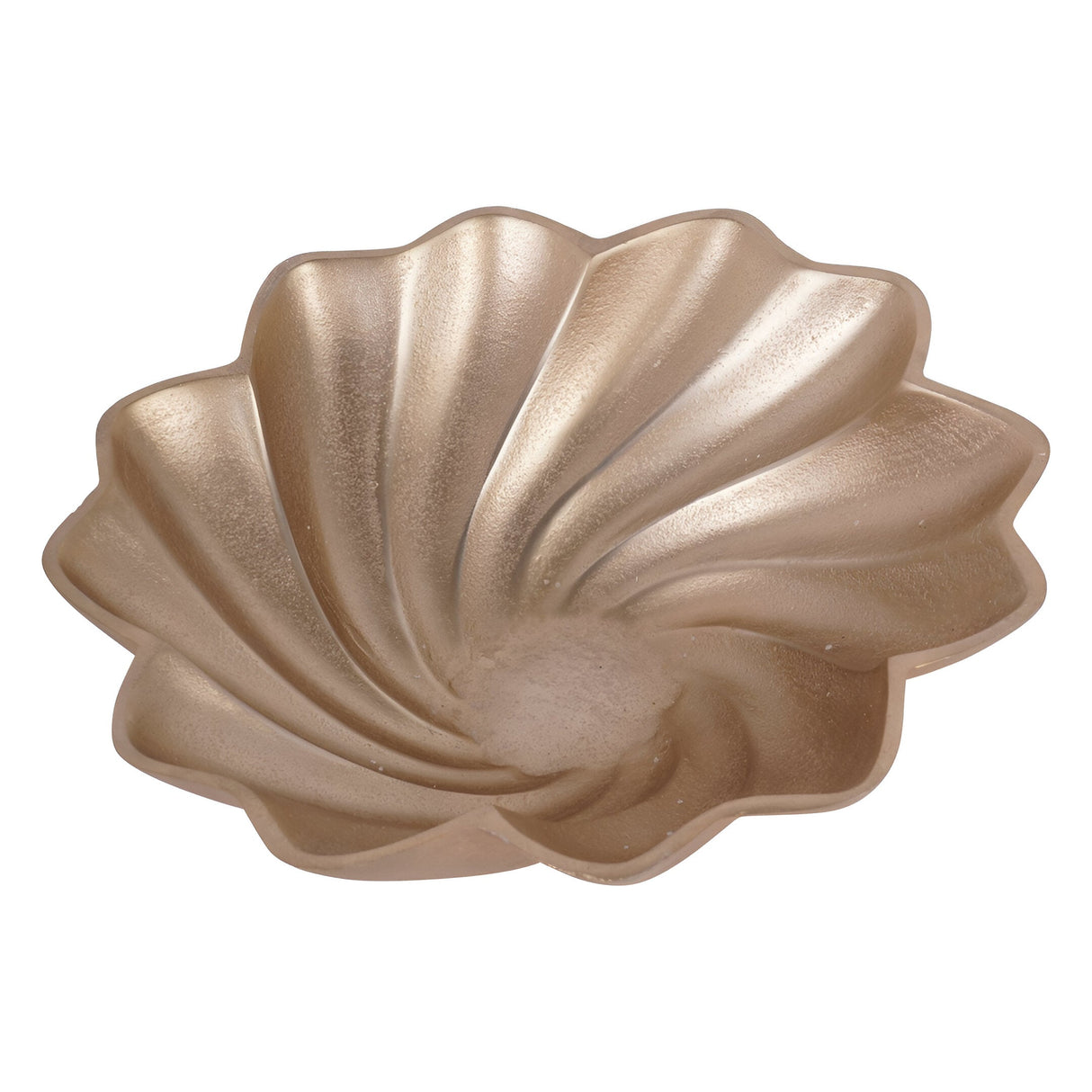 Marin Scallop Round Bowl - Champagne Gold