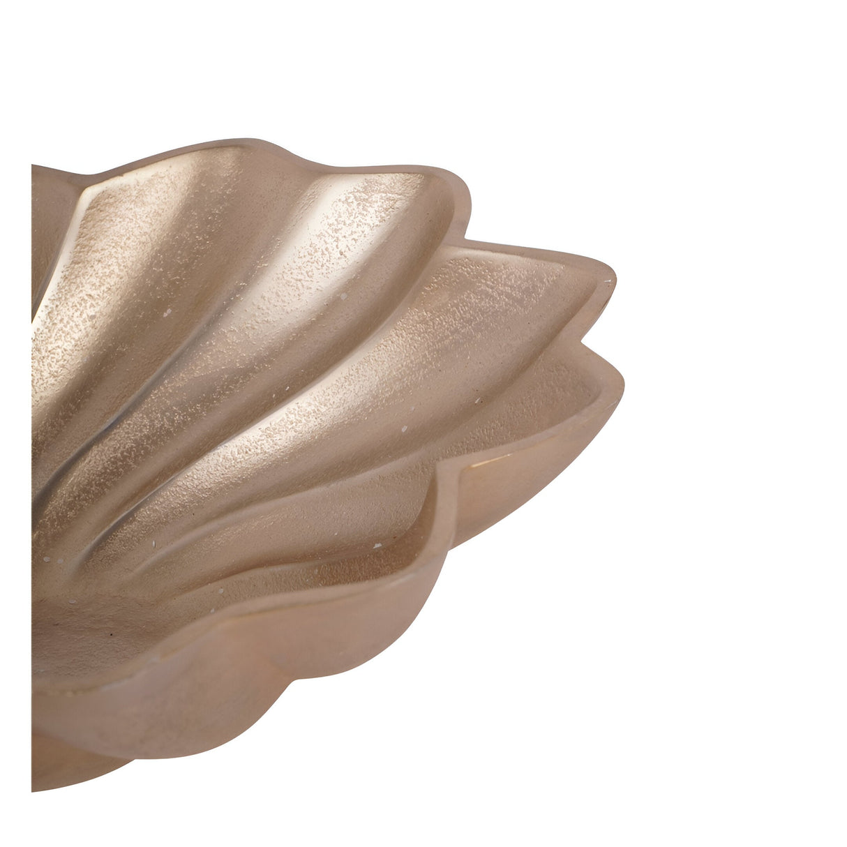 Marin Scallop Round Bowl - Champagne Gold