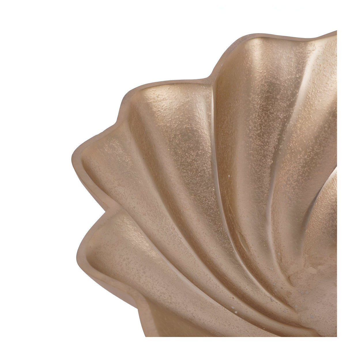 Marin Scallop Round Bowl - Champagne Gold