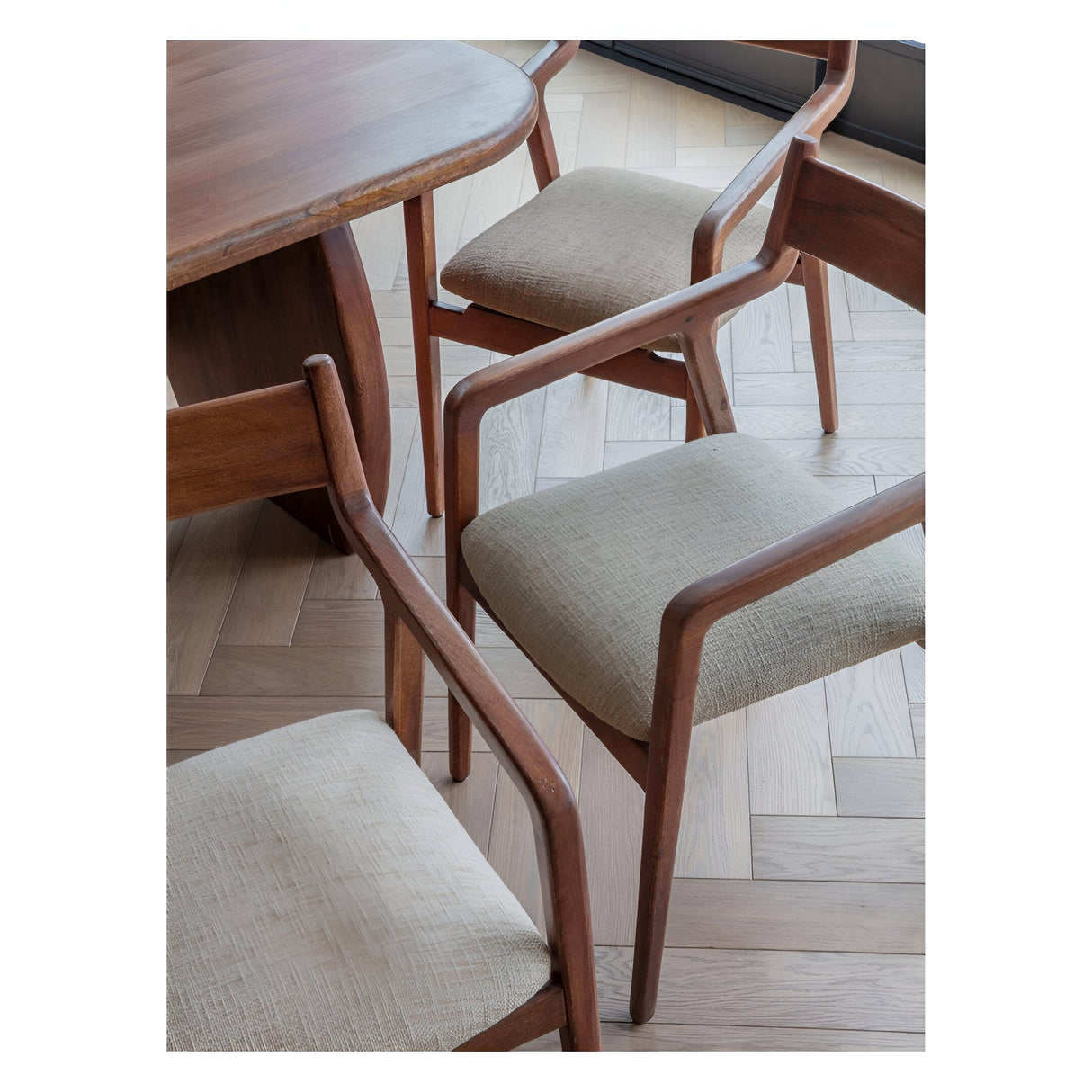 Monterey Wooden Upholstered Dining Chair - Brown