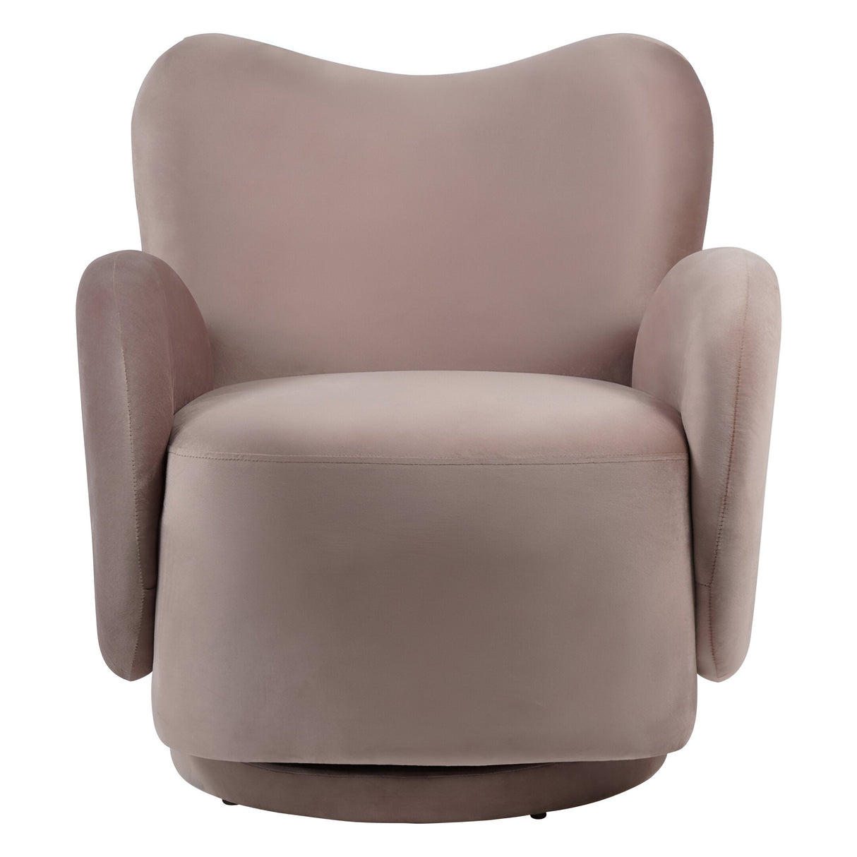 Bingham Upholstered Swivel Chair - Soft Velvet Dusky Pink