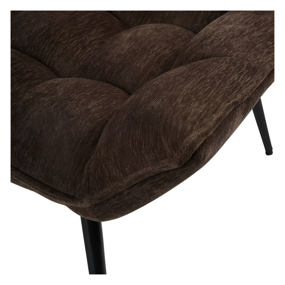 Chrishall Occasional Chair With Footstool - Brown Velour