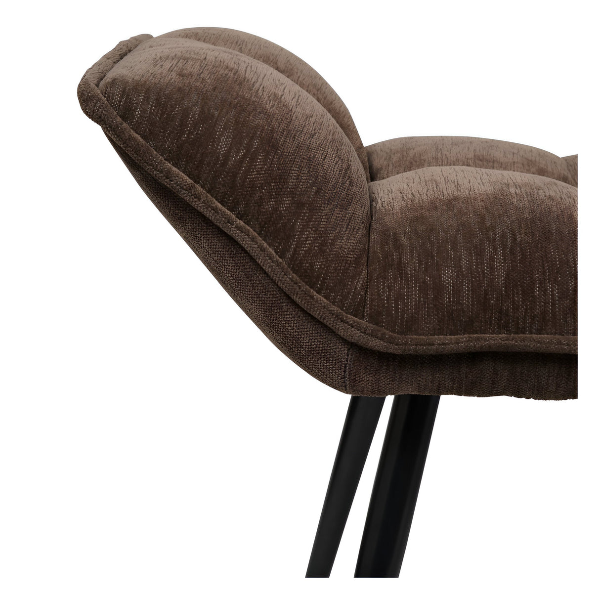 Chrishall Occasional Chair With Footstool - Brown Velour