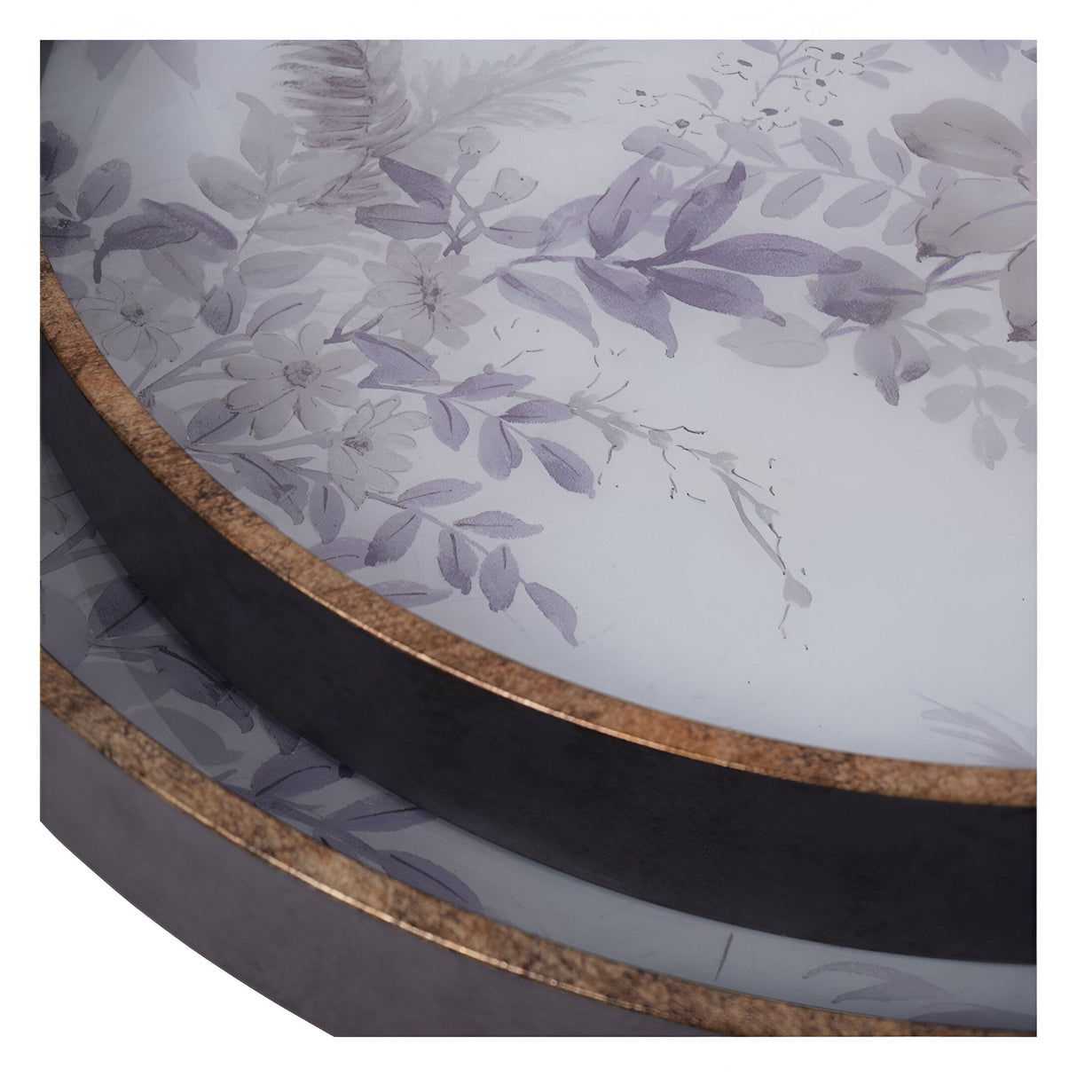 Laura Ashley Linlithgow Set of 2 Trays - Purple & White