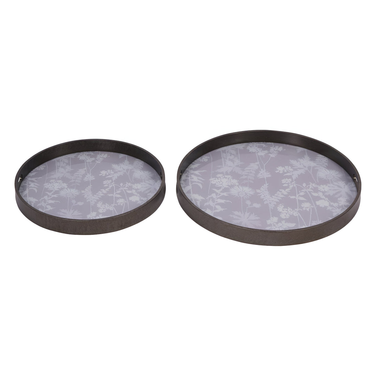 Laura Ashley Tidworth Set of 2 Trays - Grey & White