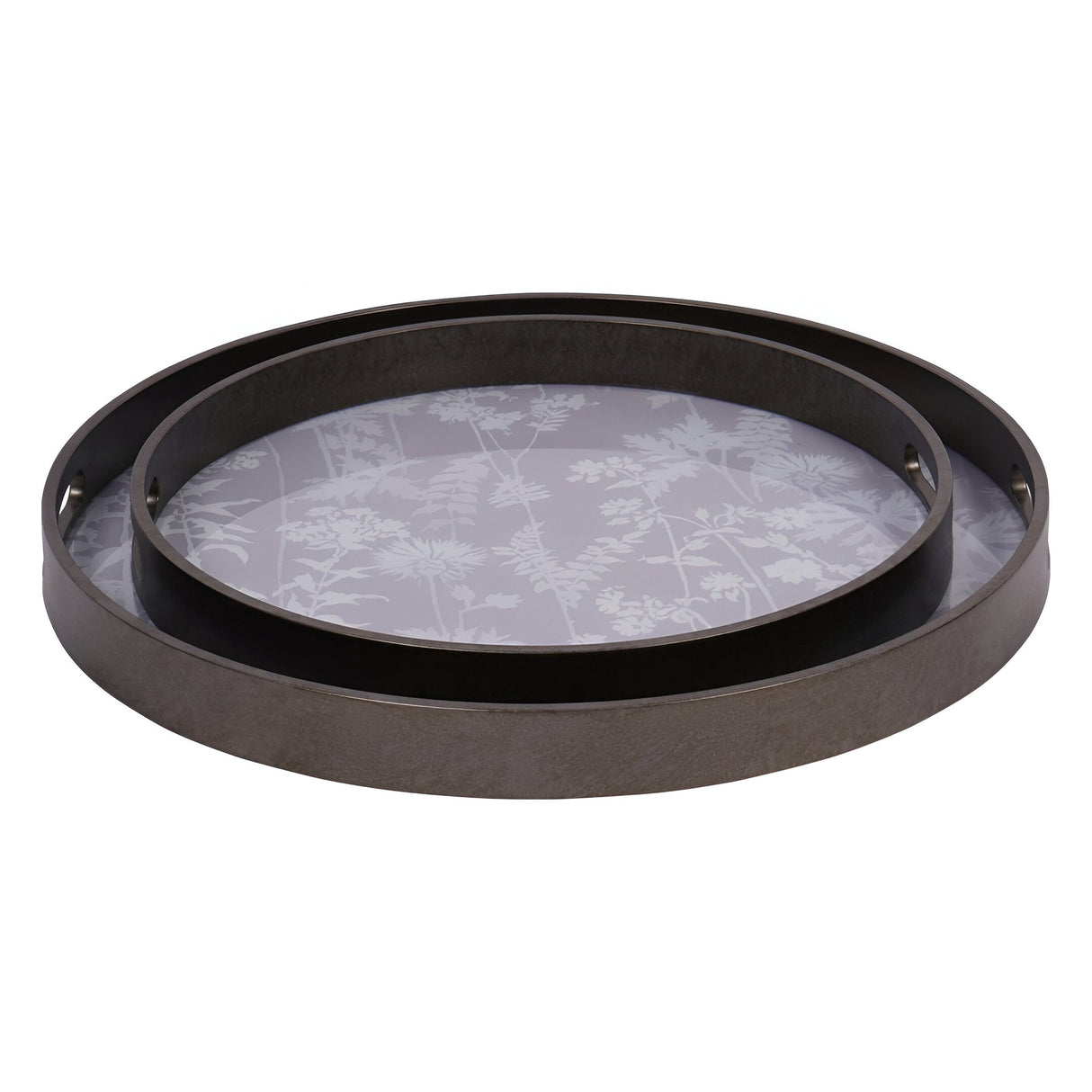 Laura Ashley Tidworth Set of 2 Trays - Grey & White