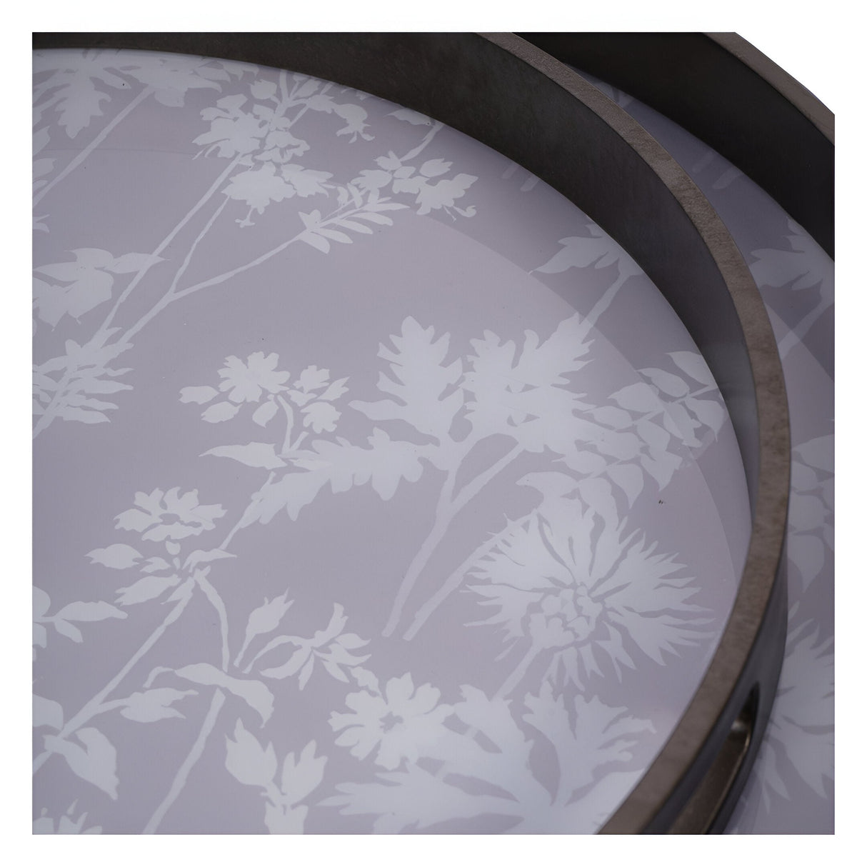 Laura Ashley Tidworth Set of 2 Trays - Grey & White