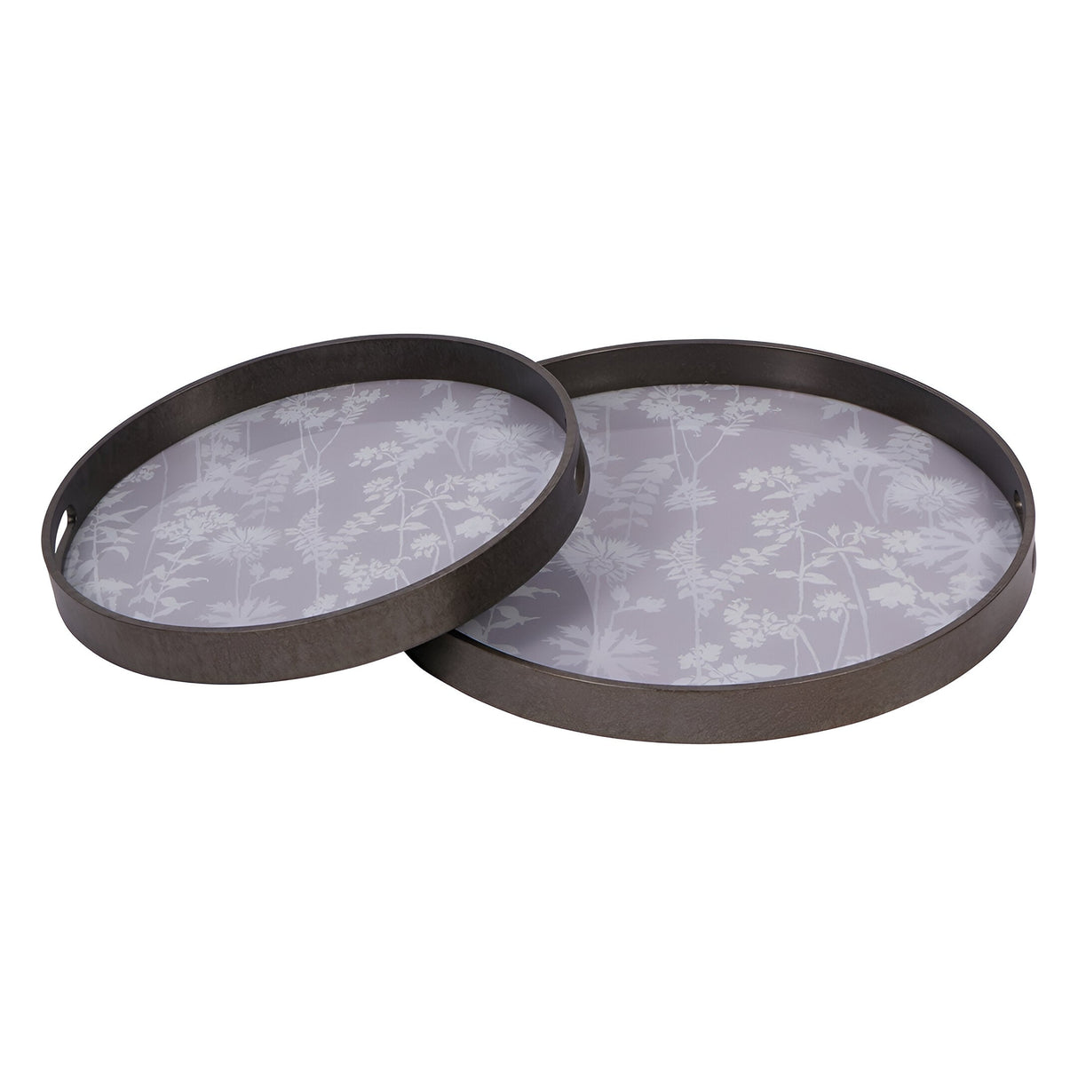 Laura Ashley Tidworth Set of 2 Trays - Grey & White