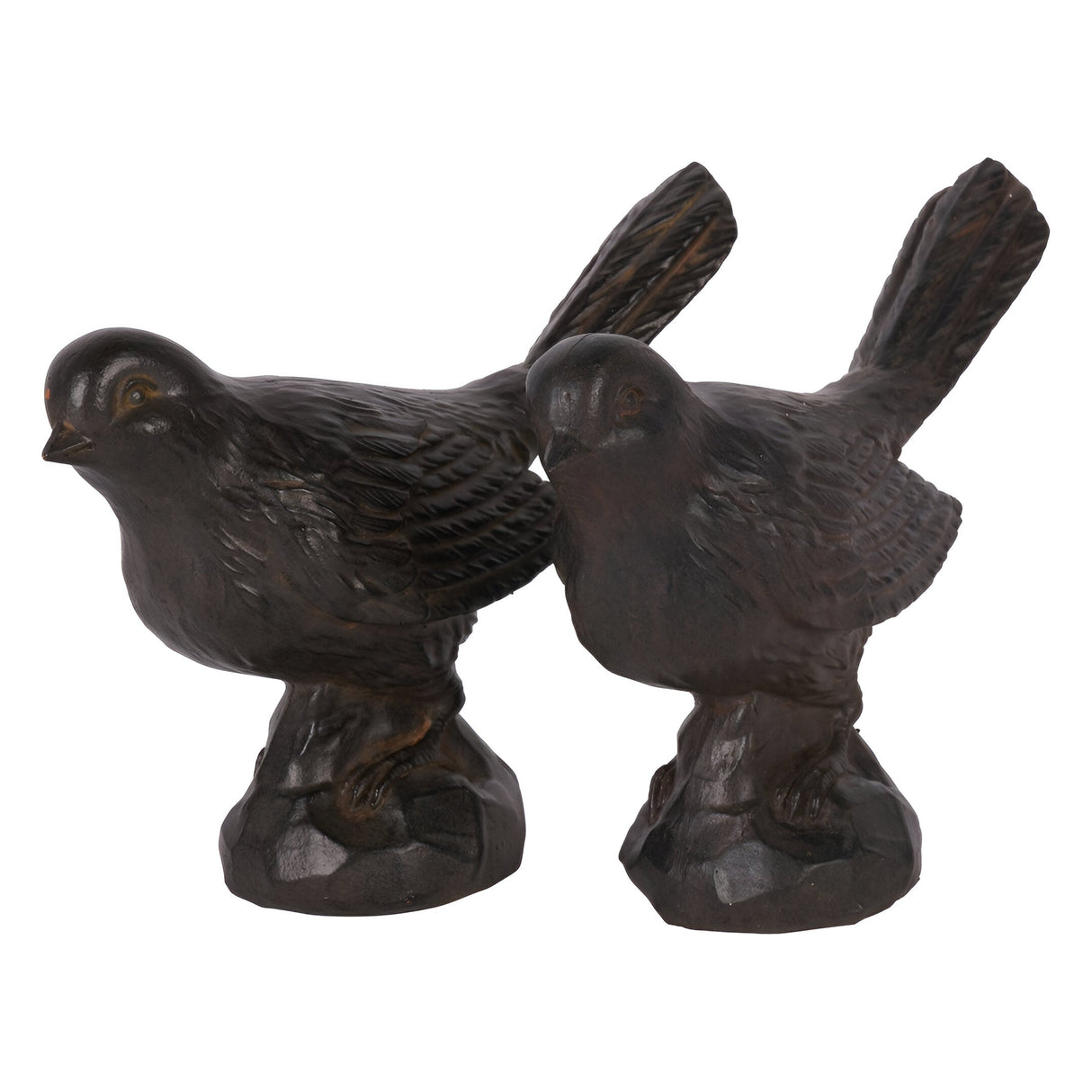 Laura Ashley Set of 2 Resin Sitting Bird Figurines - 14cm