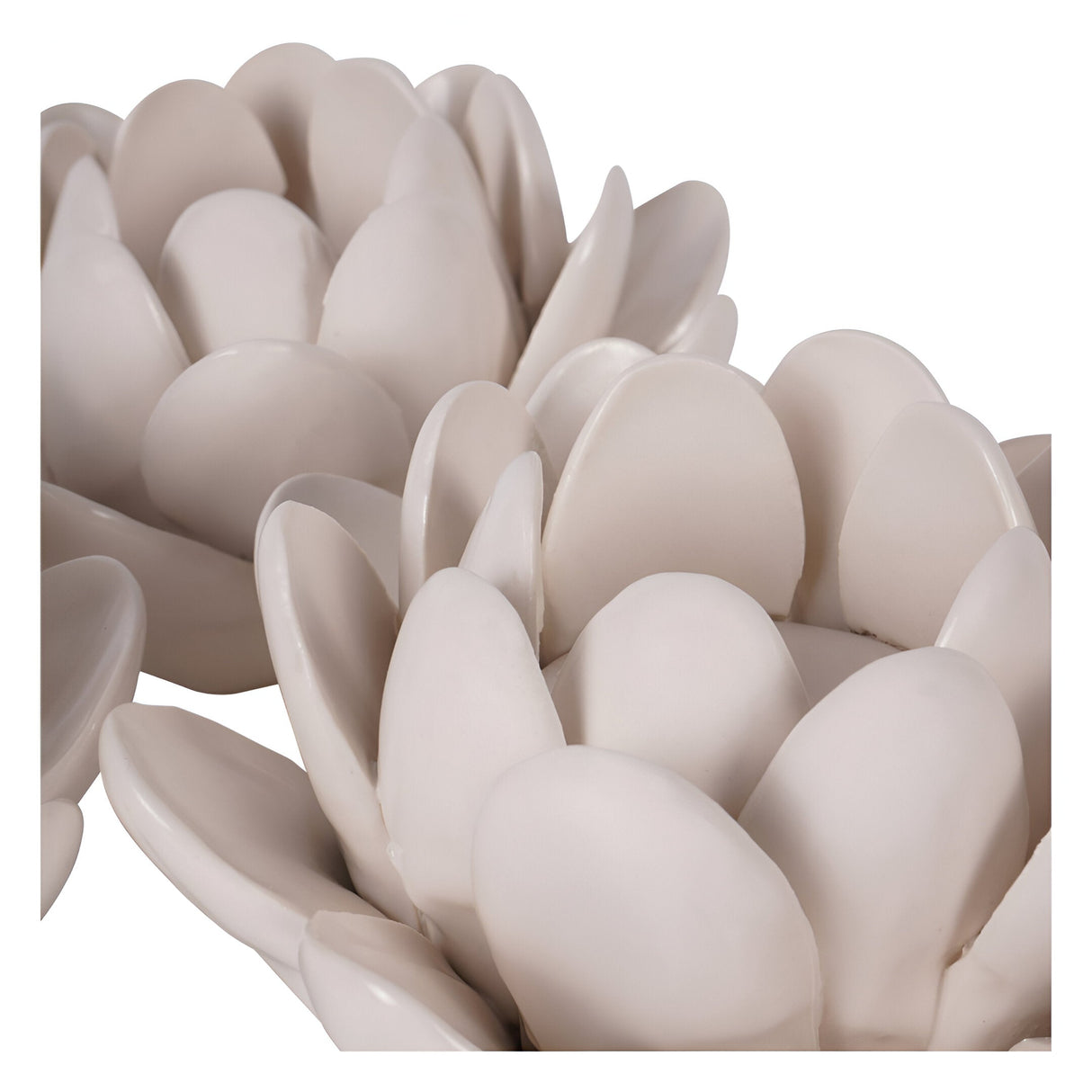 Laura Ashley Set of 3 Larkhill Lotus Tealight Holders - Off White