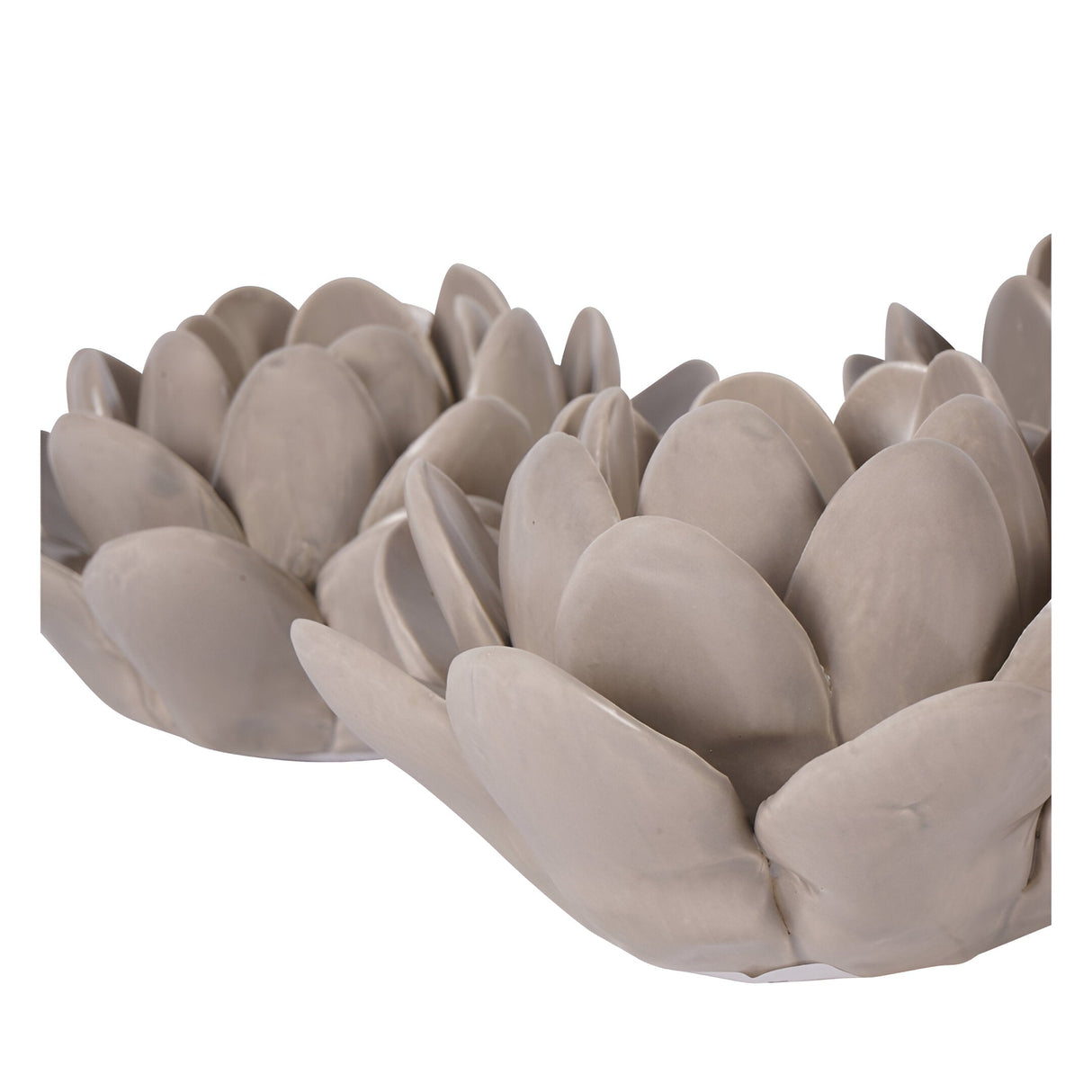 Laura Ashley Set of 3 Larkhill Lotus Tealight Holders - Dark Dove Grey