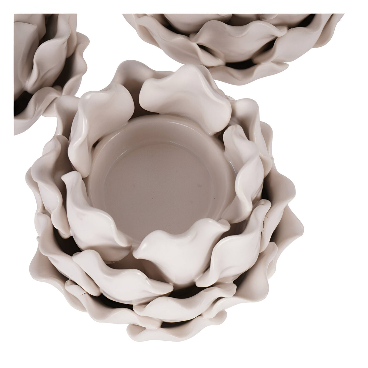 Laura Ashley Set of 3 Larkhill Artichoke Tealight Holders - Off White