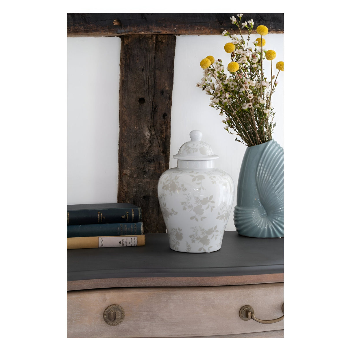 Laura Ashley Westbourne Ginger Jar 28cm - White