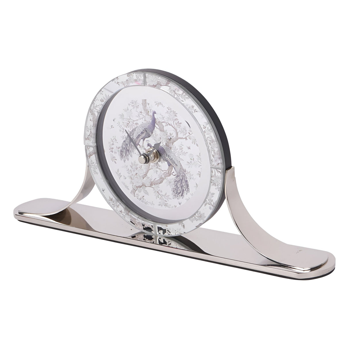 Laura Ashley Belvedere Mantel Clock - Silver