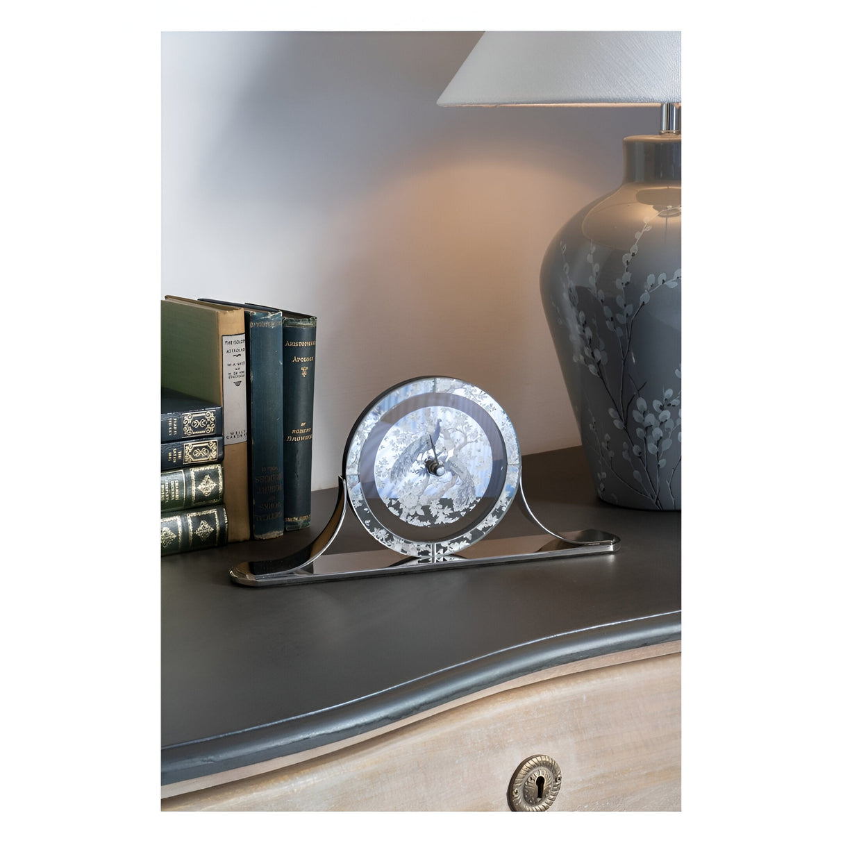 Laura Ashley Belvedere Mantel Clock - Silver