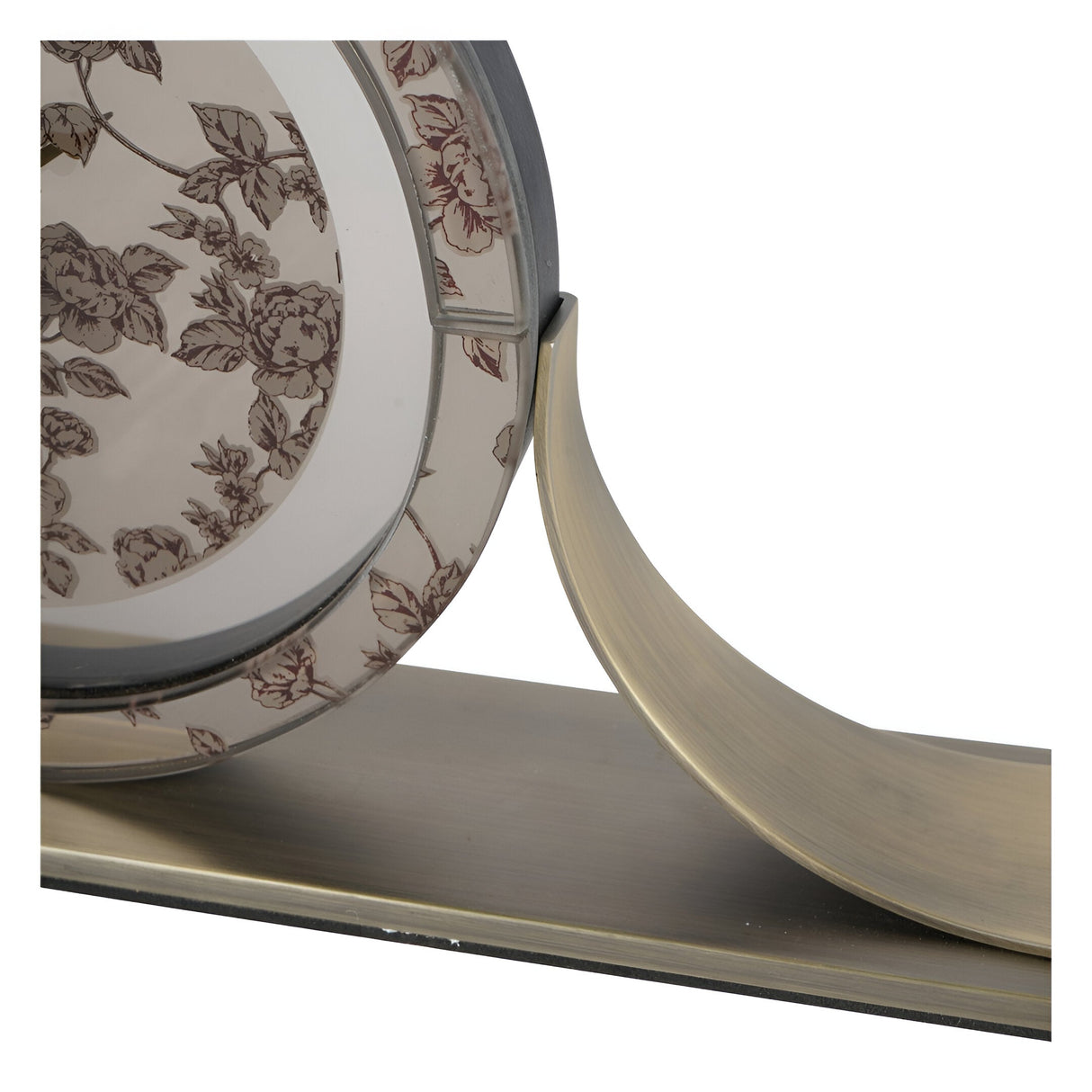 Laura Ashley Pollington Rose Mantel Clock - Antique Brass