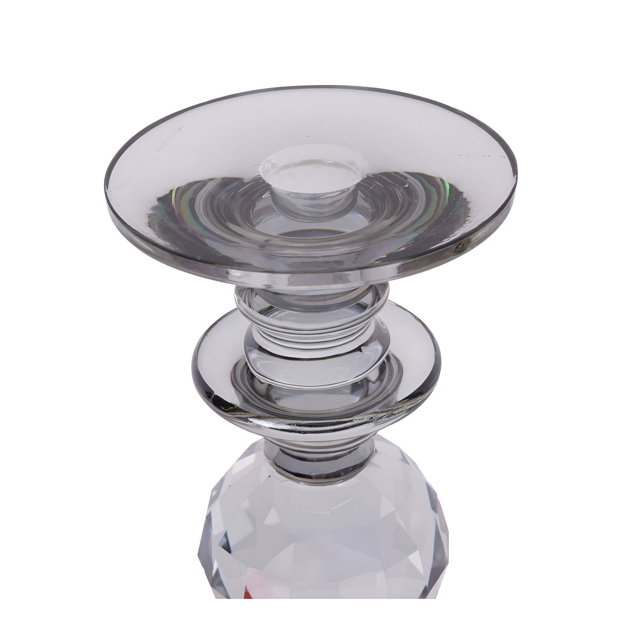 Laura Ashley Kersey Glass Candle Holder 26.5cm - Grey