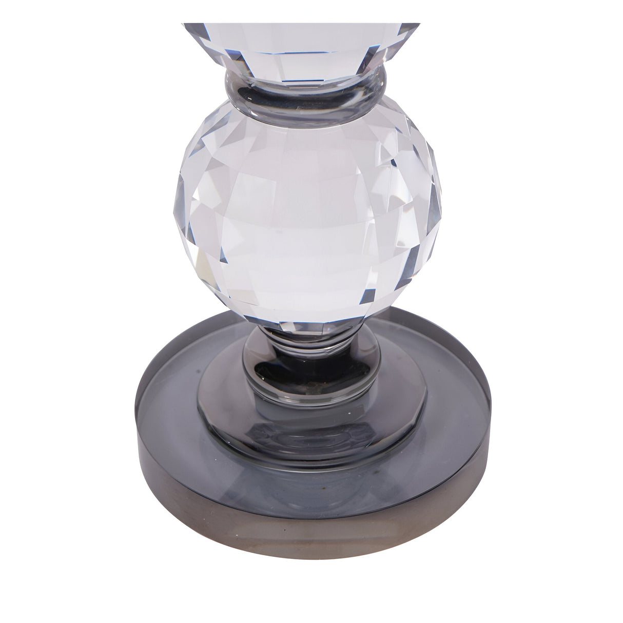 Laura Ashley Kersey Glass Candle Holder 26.5cm - Grey