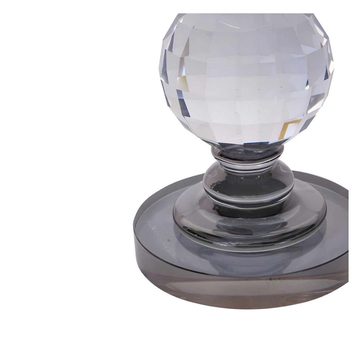 Laura Ashley Kersey Glass Candle Holder 19.5cm - Grey