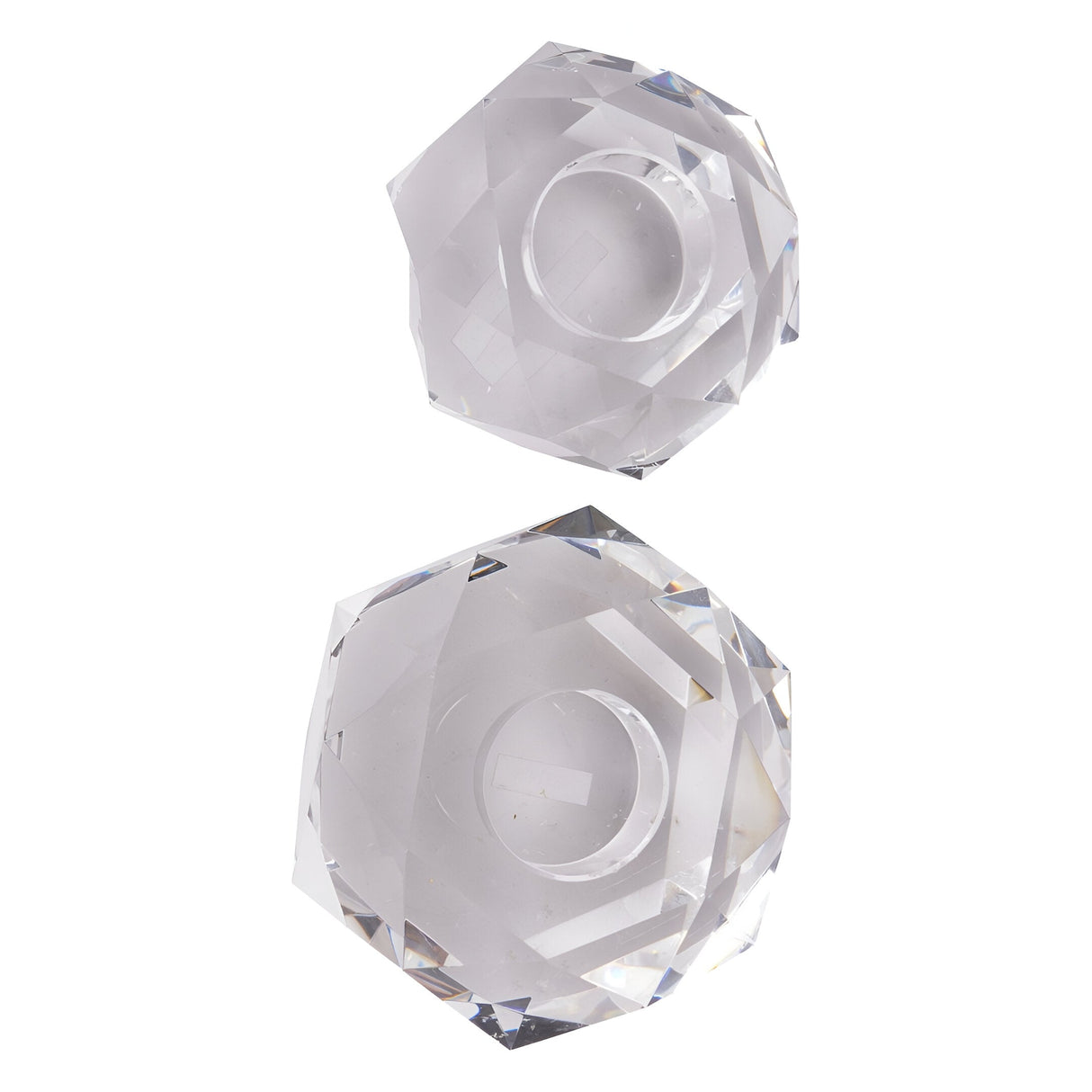 Laura Ashley Set of 2 Morcott Glass Tealight Holder - Clear