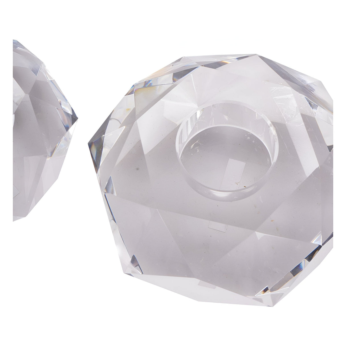 Laura Ashley Set of 2 Morcott Glass Tealight Holder - Clear