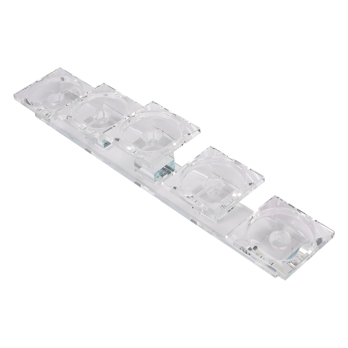 Laura Ashley Morcott 5 Head Glass Pillar Holder - Clear