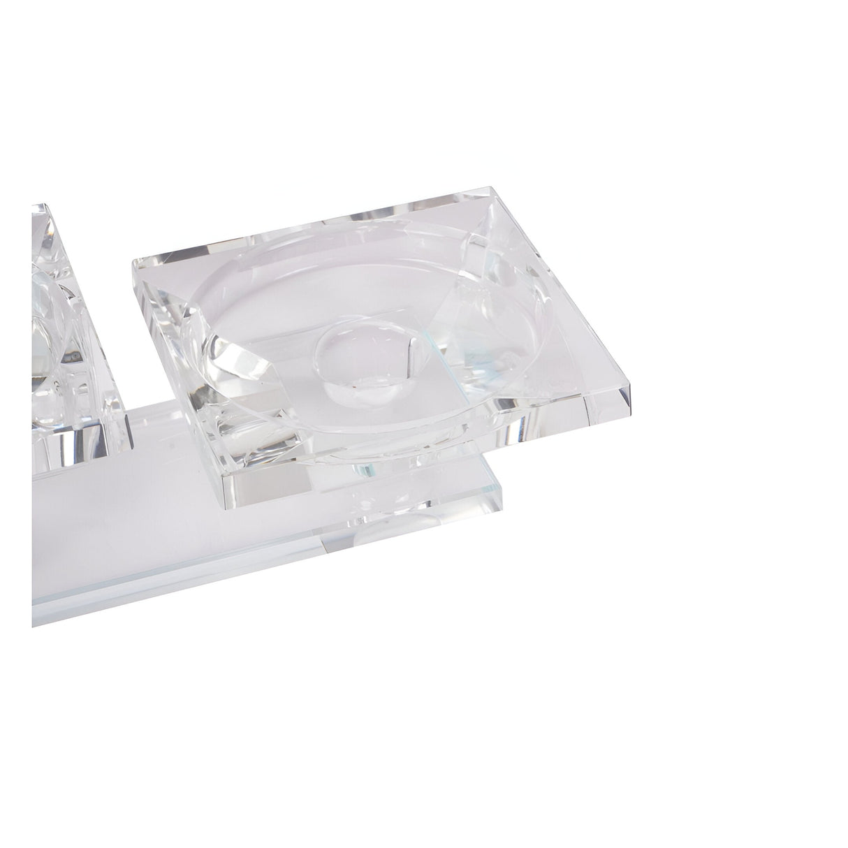 Laura Ashley Morcott 5 Head Glass Pillar Holder - Clear