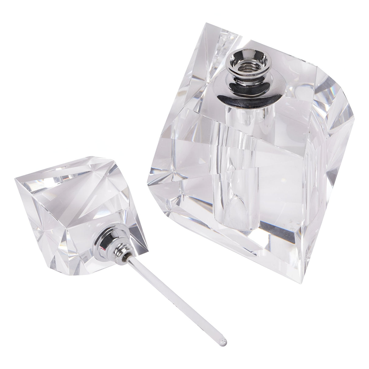 Laura Ashley Morcott Glass Faceted Decorative Bottle - Clear