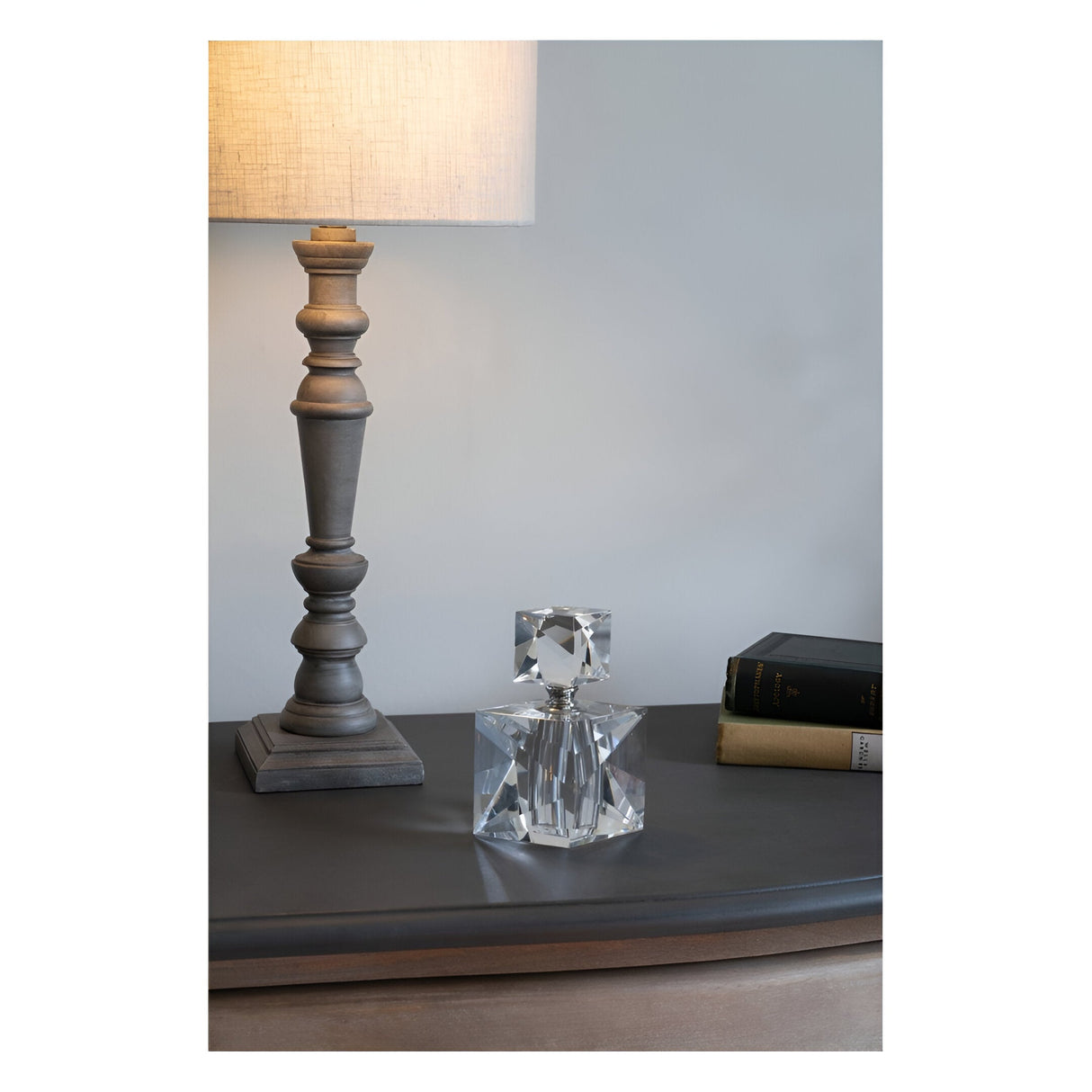 Laura Ashley Morcott Glass Faceted Decorative Bottle - Clear