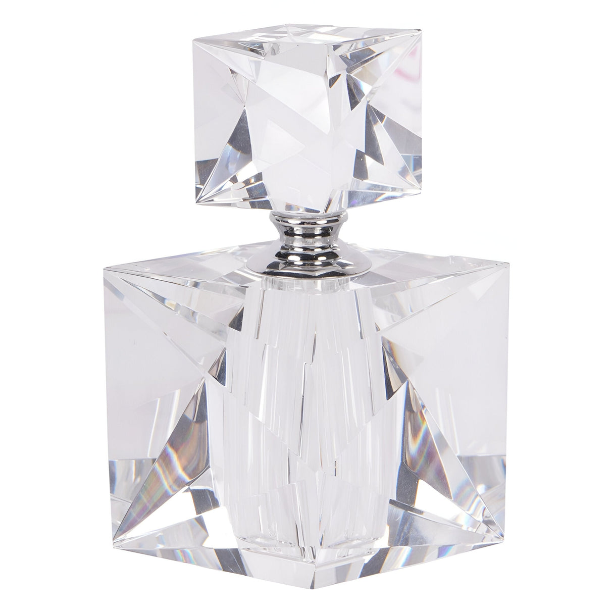 Laura Ashley Morcott Glass Faceted Decorative Bottle - Clear