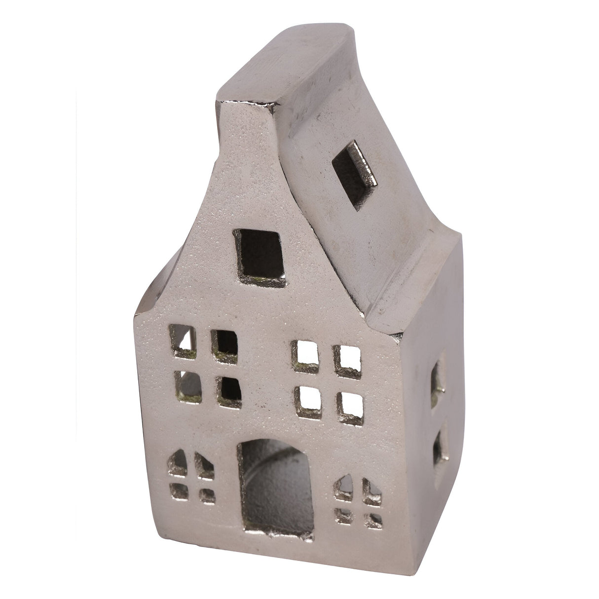 Laura Ashley Set of 3 Hand Crafted Silver House Figurine - 12cm