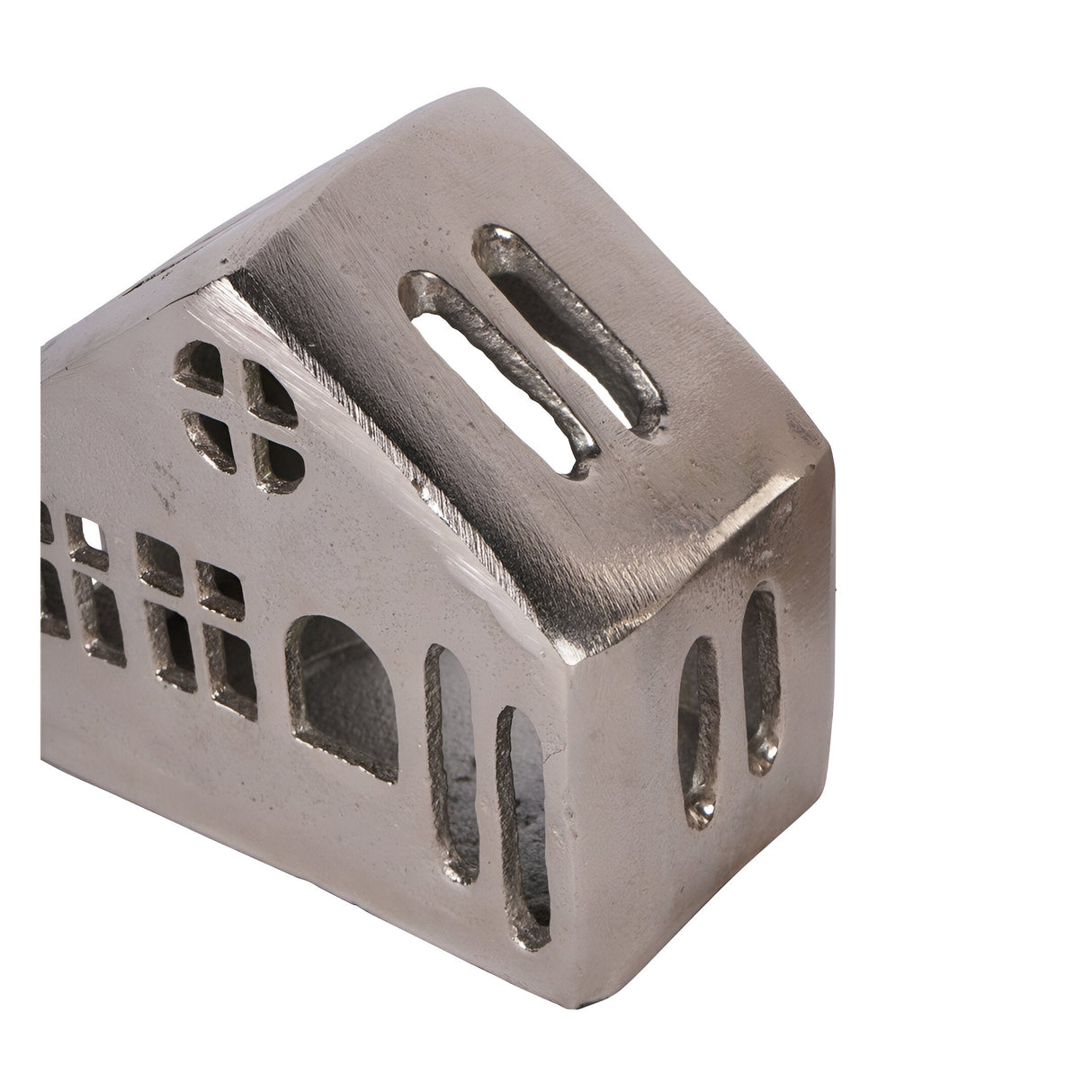 Laura Ashley Set of 3 Hand Crafted Silver House Figurine - 12cm