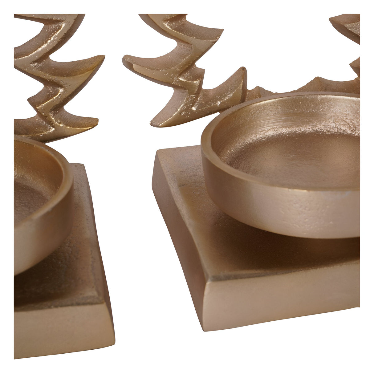 Laura Ashley Set of 3 Festive Xmas Tree Tealight Holders - Gold