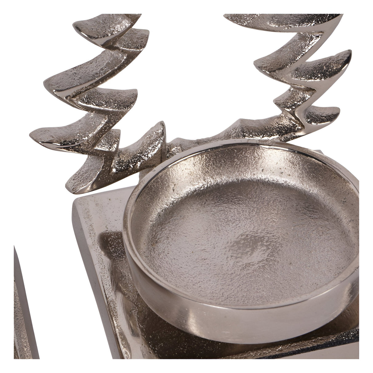 Laura Ashley Set of 3 Festive Xmas Tree Tealight Holders - Silver