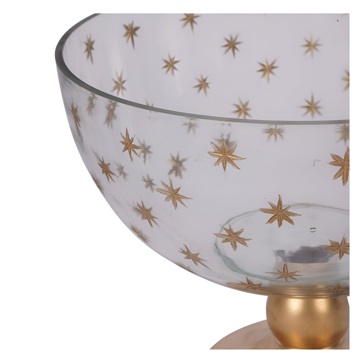 Laura Ashley Stars Glass Bowl - Gold