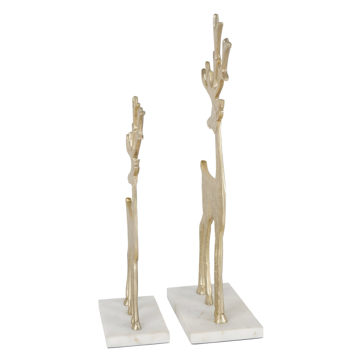 Laura Ashley Set of 2 Reindeer Figurine On Marble Base - 41.5cm