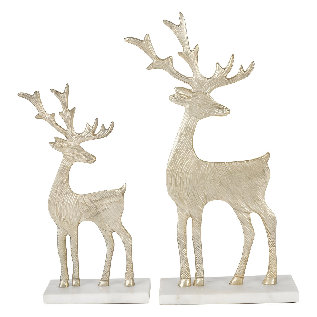 Laura Ashley Set of 2 Reindeer Figurine On Marble Base - 41.5cm